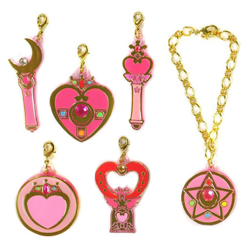 Sailor Moon Milky Pop Clear Charm Full Set - Bandai Capsule Toy - All 6 Charms (Pre-owned)