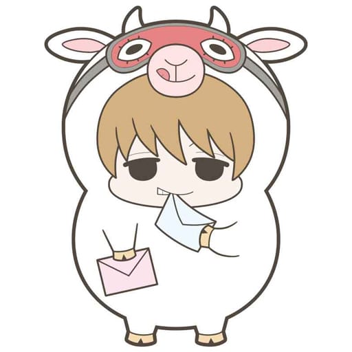 Sougo Okita (Goat) Rubber Mascot Keychain - Gintama Hata Prince's Animal Paradise Love & Peace Ranch, MegaHouse, Approx. 55 mm, Pre-owned