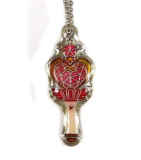 Pink Moon Stick Keychain - Sailor Moon Makeup Plate 4 Gashapon Ball-Chain Capsule Toy (Approx. 3 cm) Bandai - Pre-owned, No. 7