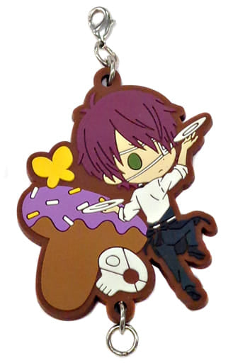 Shinsuke Takasugi 3-Z Cafe Rubber Strap - Gintama Connecting Rubber Strap Collection, Approx. 65 x 65 mm