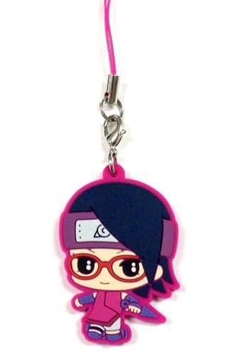 Sarada Uchiha Capsule Rubber Mascot Strap from Boruto: Naruto the Movie by Bandai, Pre-Owned