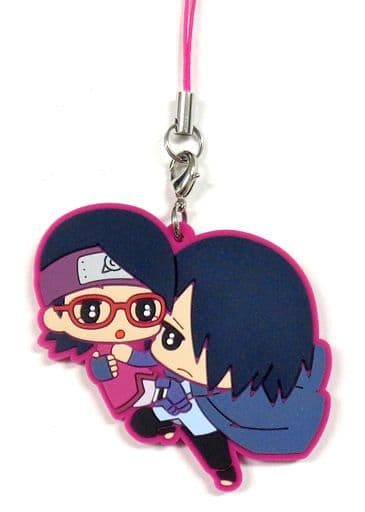 Sasuke and Sarada Boruto: Naruto the Movie Capsule Rubber Mascot Strap by Bandai