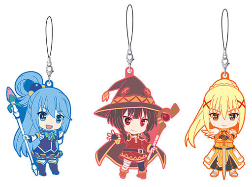 KonoSuba 2 Nendoroid Plus Rubber Strap Set Aqua Megumin Darkness