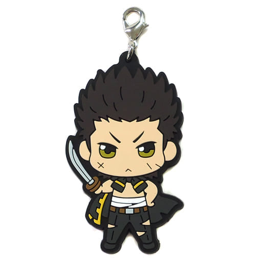 Isao Kondo Rubber Mascot Keychain from Gintama Ichiban Kuji K Prize, Length Approx. 5 cm, Banpresto