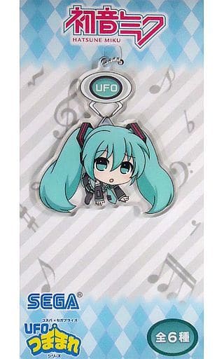 Hatsune Miku UFO Tsumamare Acrylic Keychain Mascot Ver.2 - VOCALOID - SEGA (Pre-owned, Height Approx. 9 cm)