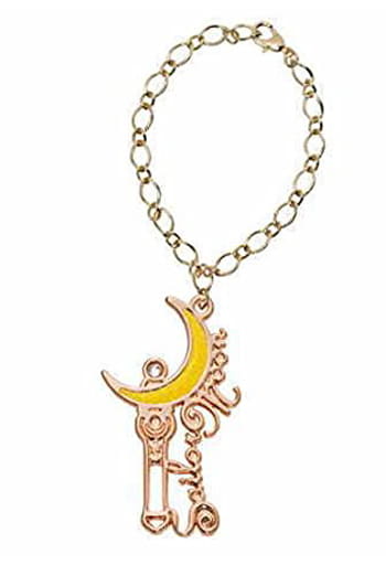 Moon Stick Wire Art Charm with Chain - Sailor Moon Keychain (Bandai, Pre-owned)