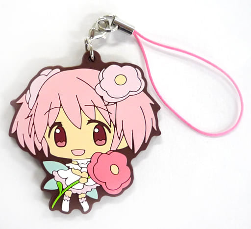 Madoka Kaname Rubber Strap - Puella Magi Madoka Magica the Movie: Rebellion Lawson Original Illustration 'Flower Fairy' Approx. 6 cm (SIP)