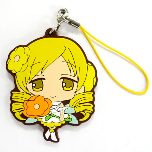 Mami Tomoe Rubber Strap - Lawson Original Illustration "Flower Fairy" - Puella Magi Madoka Magica the Movie: Rebellion - Approx. 6 cm - Pre-owned (SIP)