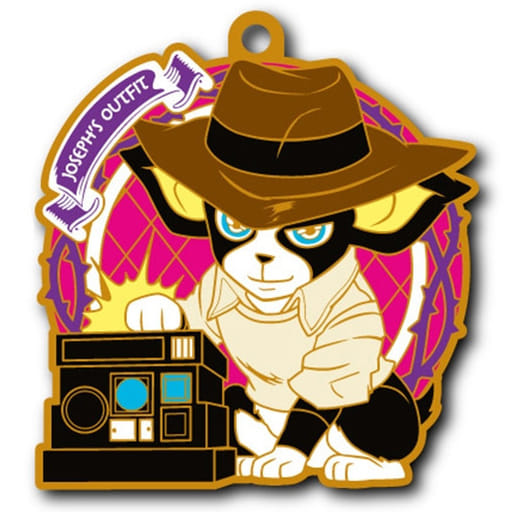 Iggy as Joseph Joestar GOLD Ver. Rubber Mascot Keychain from JoJo's Bizarre Adventure: Stardust Crusaders by MegaHouse, Approx. 65 mm