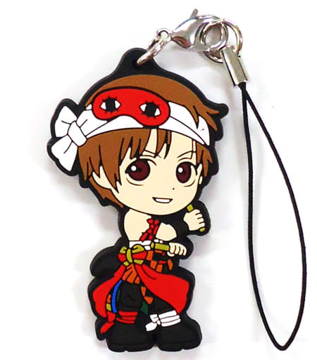 Sougo Okita Festival Spirit Rubber Strap from Gintama Ichiban Kuji Summer Festival Edition H Prize by Banpresto, Length Approx. 6 cm