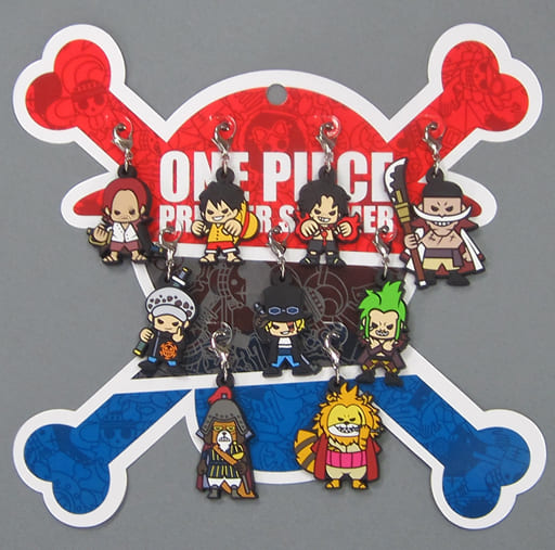 One Piece Premier Summer Rubber Charm 9-Piece Set - USJ One Piece Premier Show 2017 Exclusive (Rubber Charms, Approx. 35–45 mm)