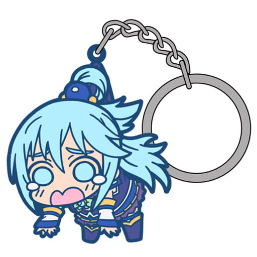 Aqua Tsumamare Keychain KonoSuba 2
