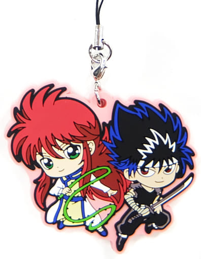 Kurama and Hiei Rubber Strap Yu Yu Hakusho SHOP in Ikebukuro P'PARCO Used Approx. 5.5 cm