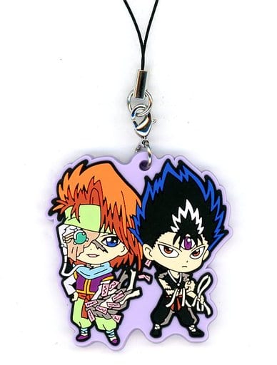 Hiei and Mukuro Rubber Strap from Yu Yu Hakusho SHOP in Ikebukuro P'PARCO, Approx. 5 x 5 cm, Pre-Owned