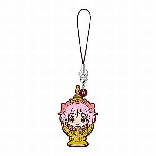 Madoka Kaname Soul Gem Chokon-to Rubber Mascot Keychain - Puella Magi Madoka Magica Movie Bandai (Length Approx. 5.5 cm, Pre-owned)