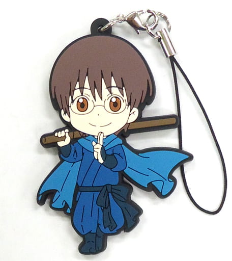 Shinpachi Shimura Gintama Ninja Version Rubber Strap by Movic, Length Approx. 8 cm, Pre-Owned