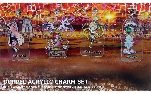 Iroha Tamaki, Madoka Kaname, Mami Tomoe, Ren Isuzu - Doppel Acrylic Charm Set (4pcs) - Puella Magi Madoka Magica Magia Record C93 Aniplex Approx. 48 mm (Pre-owned)