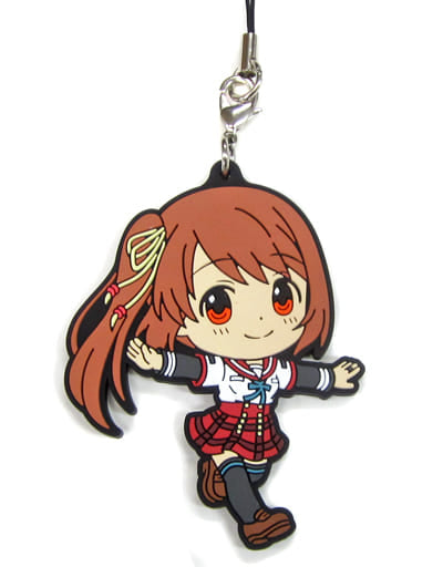 Yui Tsuruno (School Uniform Ver) Rubber Strap - Ichiban Kuji Magia Record Vol.2 G Prize - Banpresto - Length Approx. 6.5 cm - Puella Magi Madoka Magica