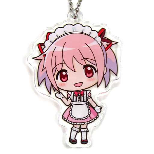 Madoka Kaname Deformed Acrylic Charm - Sega Collab Cafe Puella Magi Madoka Magica - Approx. 70 mm (Pre-owned)