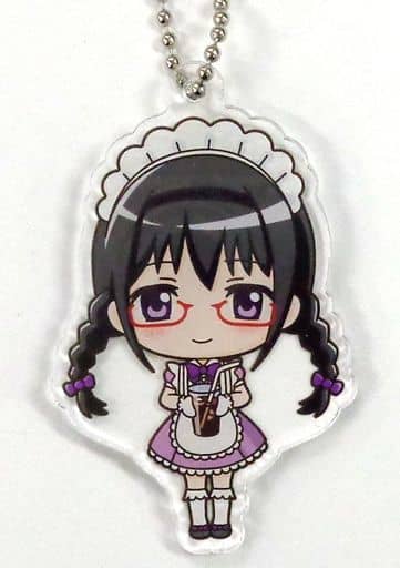 Homura Akemi Acrylic Charm (Deformed) - Sega Collaboration Cafe Magia Record: Puella Magi Madoka Magica Side Story - Approx. 70 mm - Pre-owned