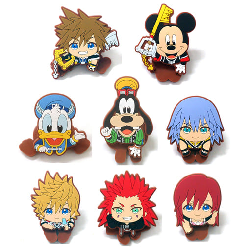 Kingdom Hearts Nokkari Rubber Clip Complete 8-Piece Set