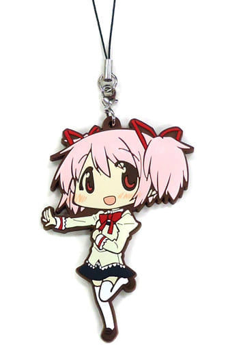 Madoka Kaname Rubber Strap - Puella Magi Madoka Magica Aoki Ume Exhibition Official Goods (flagments) Length Approx. 7 cm - Pre-owned