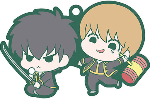 Toshiro Hijikata & Sougo Okita Gintama Buddy-Colle Rubber Mascot Keychain - Vice-Commander 24 Hours, Length Approx. 65 mm, MegaHouse