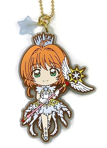 Sakura Kinomoto (Opening Battle Costume) Rubber Charm Keychain - Ichiban Kuji Cardcaptor Sakura: Clear Card Arc Twinkle Color Collection G Prize (Banpresto) Length Approx. 7 cm Pre-owned