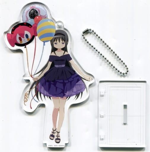 Homura Akemi Acrylic Keychain with Display Stand - Puella Magi Madoka Magica the Movie: Rebellion (SHAFT TEN C92, Used)