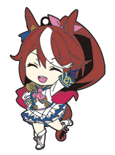 Tokai Teio Trading Rubber Keychain Nendoroid Plus - Umamusume Pretty Derby (Good Smile Company, PVC, ~70mm, Pre-owned)