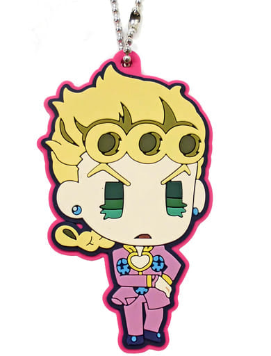 Giorno Giovanna LUMINE x JoJo's Bizarre Adventure: Golden Wind Trading Rubber Strap, Approx. 7 cm, Pre-Owned