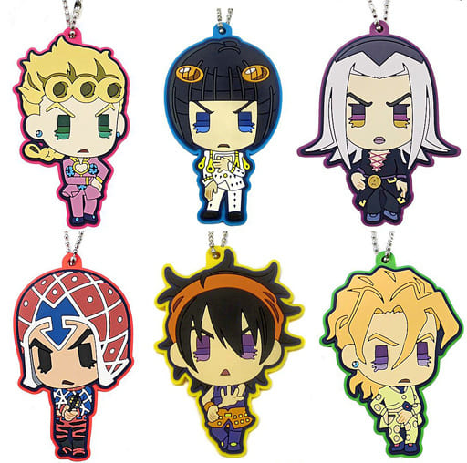 JoJo's Bizarre Adventure: Golden Wind x LUMINE Trading Rubber Strap Complete Set of 6 Pre-owned