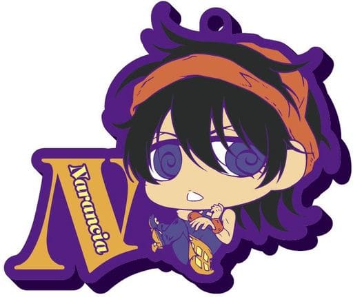 Narancia Ghirga Rubber Mascot Keychain from JoJo's Bizarre Adventure: Golden Wind, Bucciarati Team Collection, Megahouse, Length Approx. 65 mm