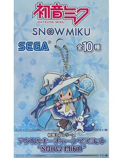 Snow Miku (Snow Miku 2014) Acrylic Keychain Mascot - Sega - Approx. 9 x 8 cm (Pre-owned)