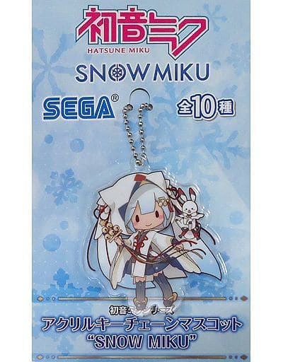 Snow Miku 2018 Acrylic Keychain Mascot - Snow Miku Character Vocal Series 01 (SEGA) Approx. 9 x 8 cm - Pre-owned