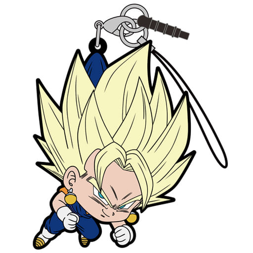 Vegito Tsumamare Strap Rubber Key Strap - Dragon Ball Z - Cospa - Approx. 60 mm, Soft PVC (Removable Earphone Jack Part)