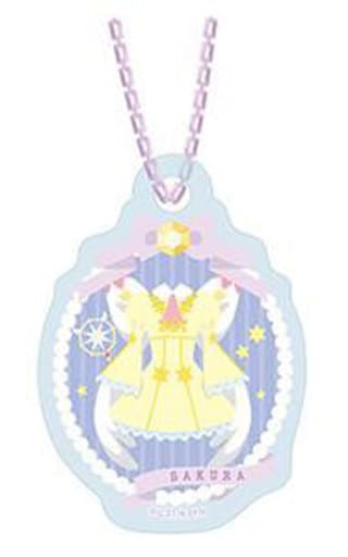 Yellow Costume Acrylic Clear Keychain - Cardcaptor Sakura Acrylic Clear Keychain Collection (Approx. 50 x 40 x 3 mm) Takara Tomy Arts - Pre-owned