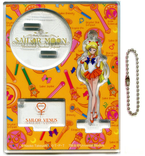 Sailor Venus Acrylic Collectible Keychain - Sailor Moon The Miracle 4-D (Universal Studios Japan Limited, Approx. 11 x 8.5 cm) Pre-owned
