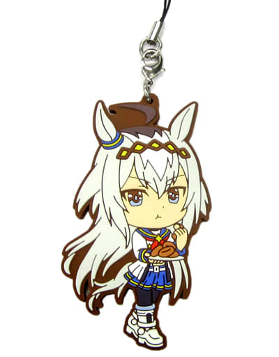 Oguri Cap Rubber Strap Kyun-Chara Illustrations F Prize - Bandai Spirits - 6.5cm Official Umamusume Pretty Derby Merchandise (Pre-owned)