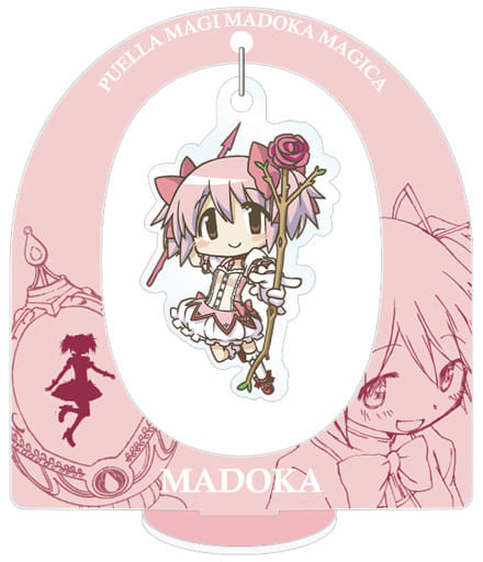 Madoka Kaname Acrylic Wobbler Trading Stand - Puella Magi Madoka Magica Movie Rebellion - ARMA BIANCA - Approx. 70 mm - Pre-owned