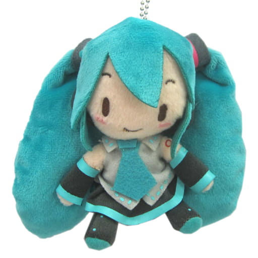 Hatsune Miku Fluffy Keychain Mascot - VOCALOID Sega Official Plush Keychain Approx. 15 x 9 cm (Pre-owned)