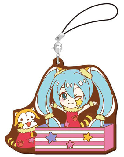 Hatsune Miku × Rascal 2019 Large Rubber Strap (Caravan) - Approx. 80 x 70 mm - Pre-owned
