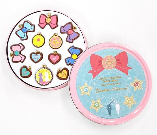 Sailor Moon Cookie Charm Assortment Premium Bandai Exclusive 12-Charm Tin Set - MegaHouse (Approx. 190 mm) Pre-owned