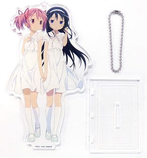 Madoka Kaname & Homura Akemi Acrylic Keychain - Puella Magi Madoka Magica the Movie: Rebellion - Shaft Official Online Shop Commemorative (Length Approx. 13 cm) Pre-owned
