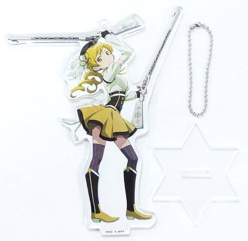 Mami Tomoe Acrylic Keychain with Stand - Puella Magi Madoka Magica - Pre-owned, Length Approx. 12 cm