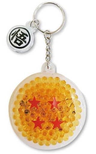 Four-Star Dragon Ball Gel Beads Keychain - Dragon Ball Super - Hasepro / Bandai (Approx. 68 x 60 x 15 mm)