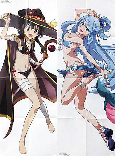 KonoSuba Megumin & Aqua Double-Sided Swimsuit Long Poster