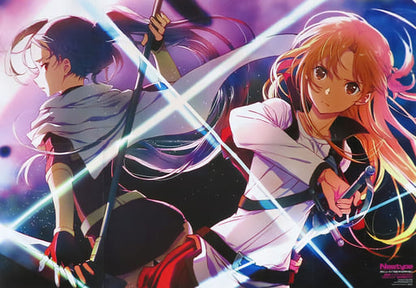 B2 Poster Asuna & Kukuru/Fuuka - SAO Progressive x Aquatope (Newtype Dec 2021)