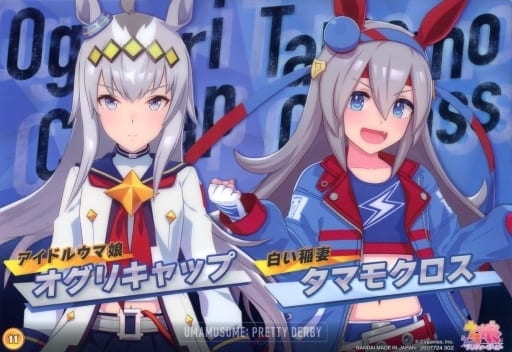 Oguri Cap & Tamamo Cross Clear Visual Poster - Umamusume Pretty Derby - Bandai - 210×145mm (Used)