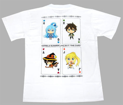 Trump Pattern Collaboration T-Shirt White L Animelo Summer Live 2017 × KonoSuba